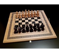 Шахматы, шашки, нарды паритет (3 в 1) средние, шпон светлый