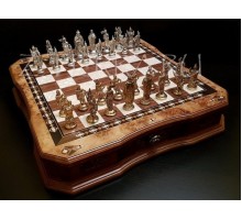 Шахматы Сражение клен антик