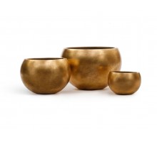 Кашпо treez effectory - серия metall полусфера - сусальное золото 22 см