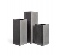 Кашпо treez effectory - серия beton высокий куб - темно-серый бетон 75 см
