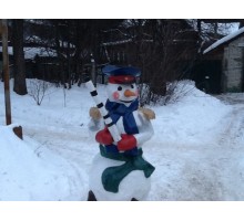 Декоративная фигура снеговик инспектор дпс малый 60х130см