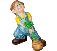 Садовая фигура Мальчик с морковью