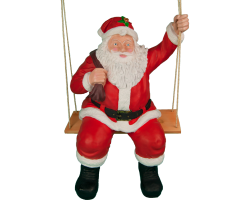 купить Новогодние фигуры Санта - клаус на качелях 63х46 см