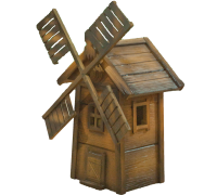 Мельница деревянная для дачи №5