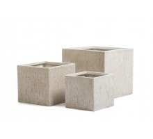 Кашпо treez ergo - серия cork куб - белый песок 24 см