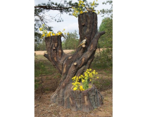 доставка Садовая фигура дерево (цветник, 4 кашпо)