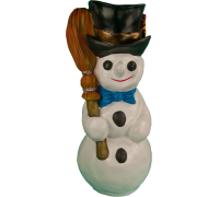 Новогодние фигуры снеговик с метелкой