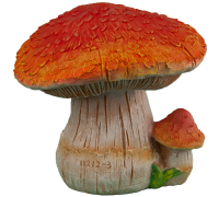 Садовая фигура два гриба с красной шапкой