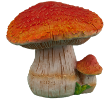 Садовая фигура два гриба с красной шапкой