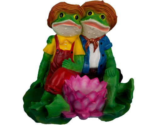 купить Садовое кашпо две лягушки с цветком