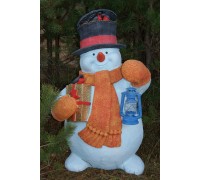 Садовая фигура снеговик с фонарём