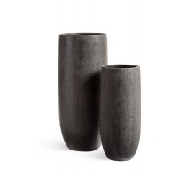 Кашпо treez effectory - серия stone высокий конус-чаша - темно-серый камень 72 см