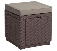 Пуфик куб с подушкой (cube with cushion) коричневый