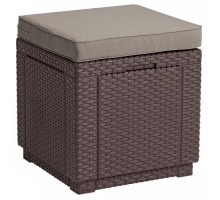 Пуфик куб с подушкой (cube with cushion) коричневый