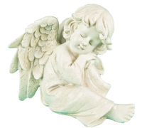 Садовые скульптуры Ангел спящий на коленке