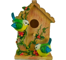 Садовый декор Скворечник с двумя птичками