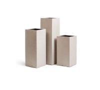 Кашпо treez effectory - серия beton высокий куб - белый песок 60 см