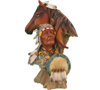 Статуэтка лошадь с индейцем
