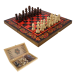 приобрести Набор игр шахматы нарды, шашки с доской хохлома красная sa-sh-503