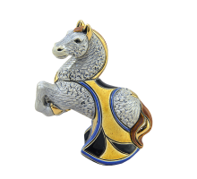 Статуэтка керамическая лошадь серая dr-f-165-g