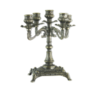 Канделябр венеция на 5 свечей малый, бронза AL-80-411-ANT
