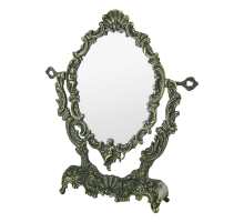 Зеркало ракушка настольное, под бронзу al-82-175-ant
