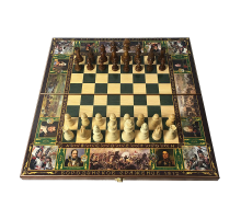 Подарочный набор игр шахматы, нарды, шашки с доской бородино sa-sh-037