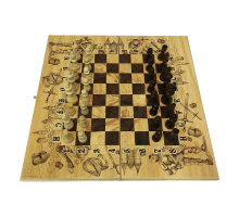 Набор игр шахматы нарды, шашки с доской рыцари sa-sh-022