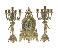 Часы каминные и 2 канделябра Купидон на 5 свечей al-82-103-p