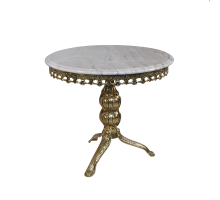 Столик редонда большой с мраморной столешницей, золото bp-50204-d
