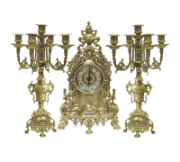 Часы каминные и 2 канделябра Барокко на 5 свечей al-82-103-c