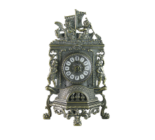 Часы Ангелы каминные фасадные под бронзу AL-82-101-ANT